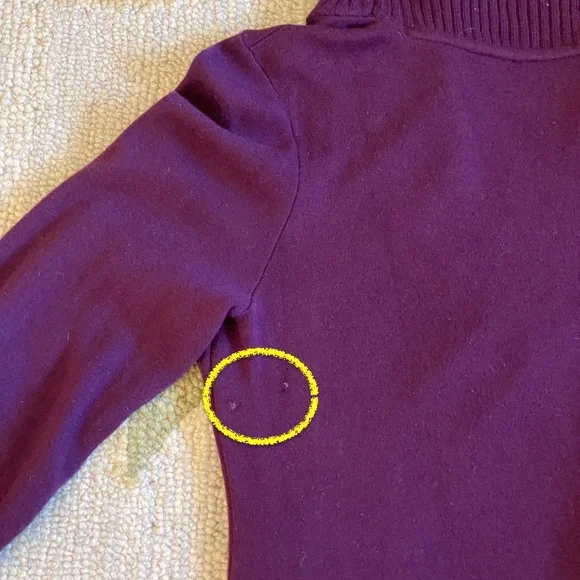 Banana Republic I Purple Cowl Neck Sweater Dress I Holiday 2008 - Picture 13 of 16